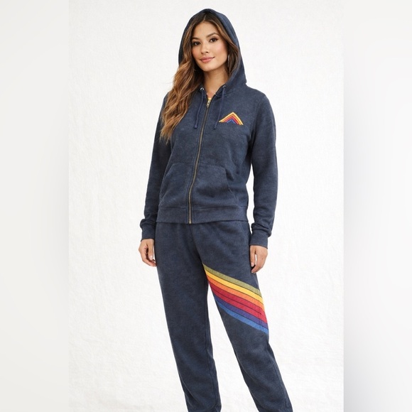 Aviator Nation Tops - Rare Aviator Nation 7 stripe full zip hoodie